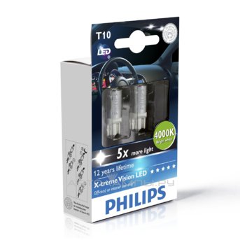 Philips W5W T10 4000K X-tremeVision LED