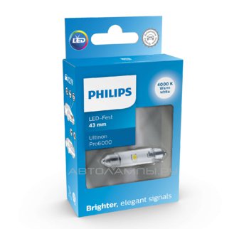 Philips C5W 4000K Ultinon Pro6000 Sl