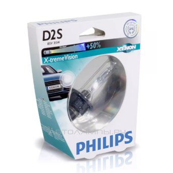 D2S 85V-35W (P32d-2)  4800K X-tremeVision (Philips) 85122XVS1
